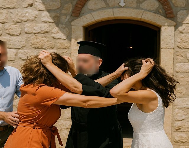 Χαμός σε βάπτιση στην Παλλήνη: Μητέρα και νονά πιάστηκαν μαλλί με μαλλί και τις χώρισε ο παπάς